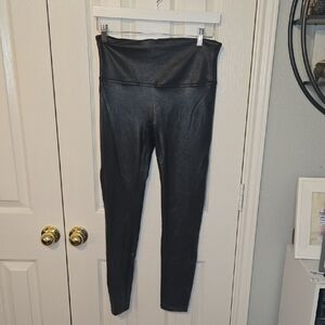 SPANX Textured Black Leggings